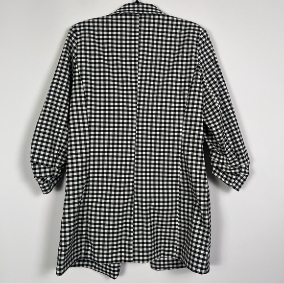 Rachel Zoe Black & White Plaid Open-Front Blazer – Size M - Picture 2 of 9